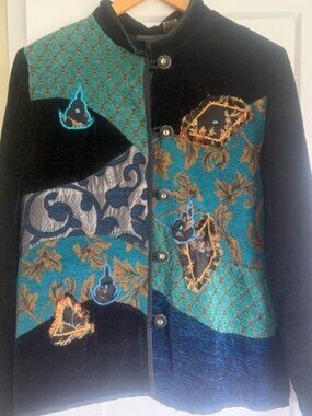 Allure Embroidered Patchwork Jacket - Large